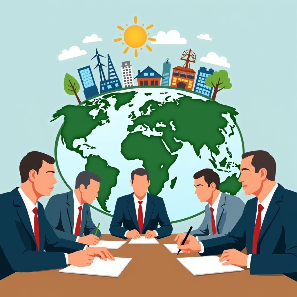 International climate change agreements and their global implementation