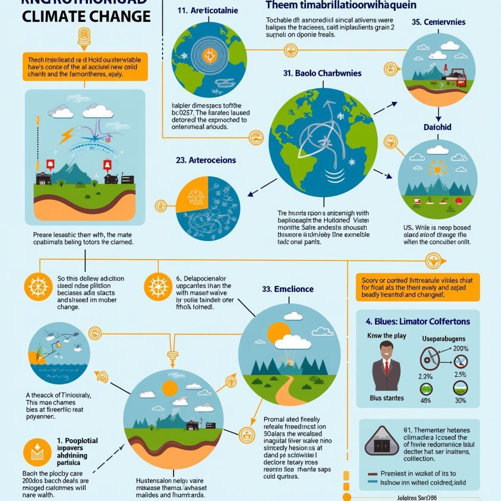 Climate change impacts on global weather systems showing extreme weather events