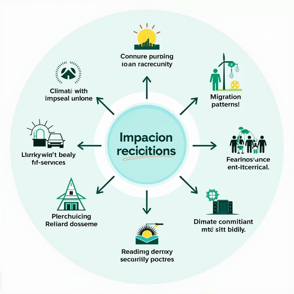 Climate change effects on national security showing multiple interconnected factors