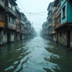 Rising sea levels threatening coastal infrastructure and communities