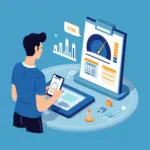 Credit monitoring and financial security concept illustration