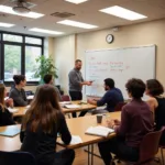 Credit union workshop teaching financial literacy to community members