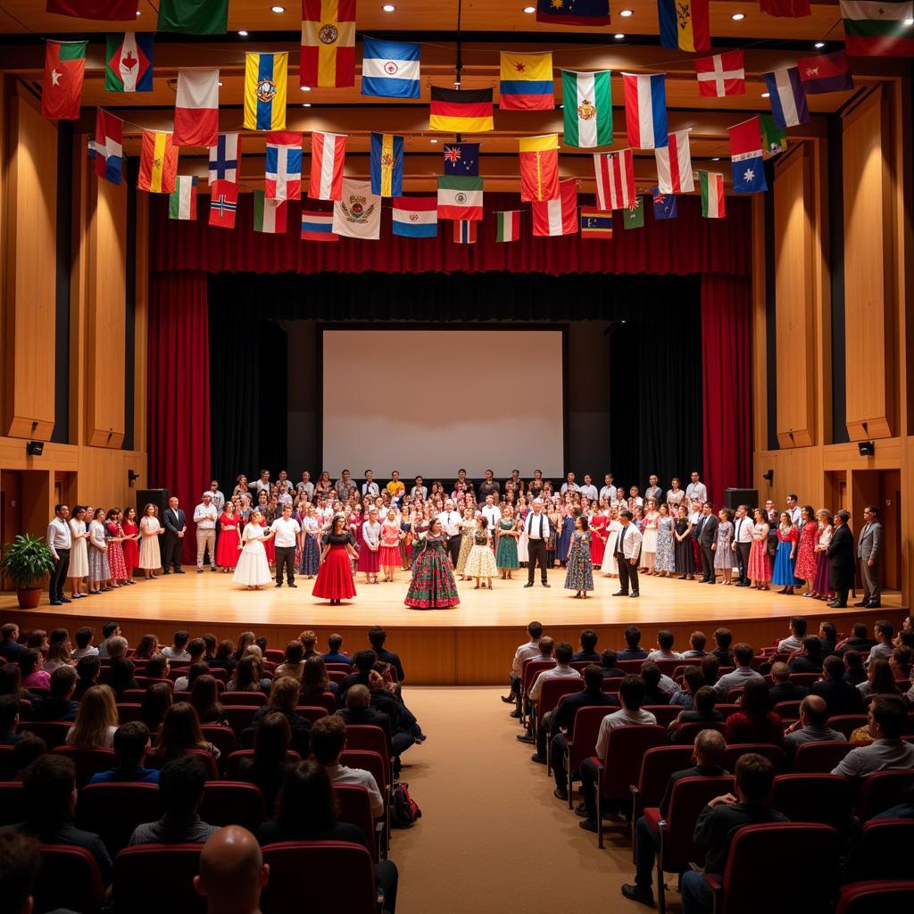 Students participating in cultural festival activities