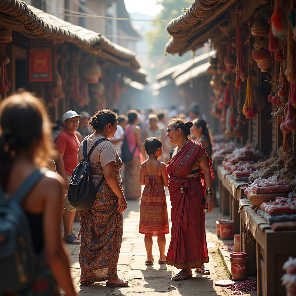 Cultural tourism driving local economic growth through traditional markets and handicrafts