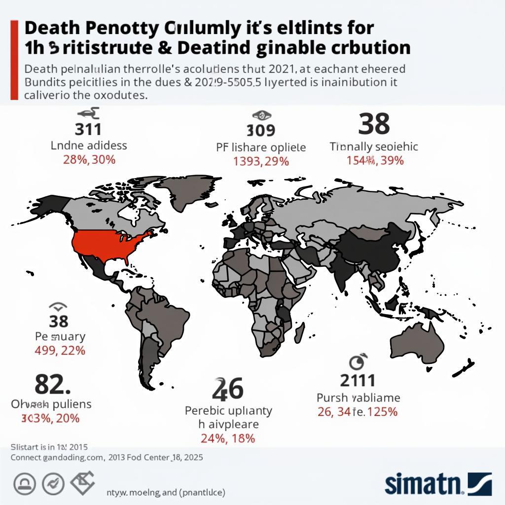 Global statistics showing declining trend in death penalty usage