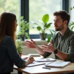 IELTS Speaking candidate discussing plants with examiner