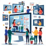 Digital media platforms showcasing diverse cultural content and interactions