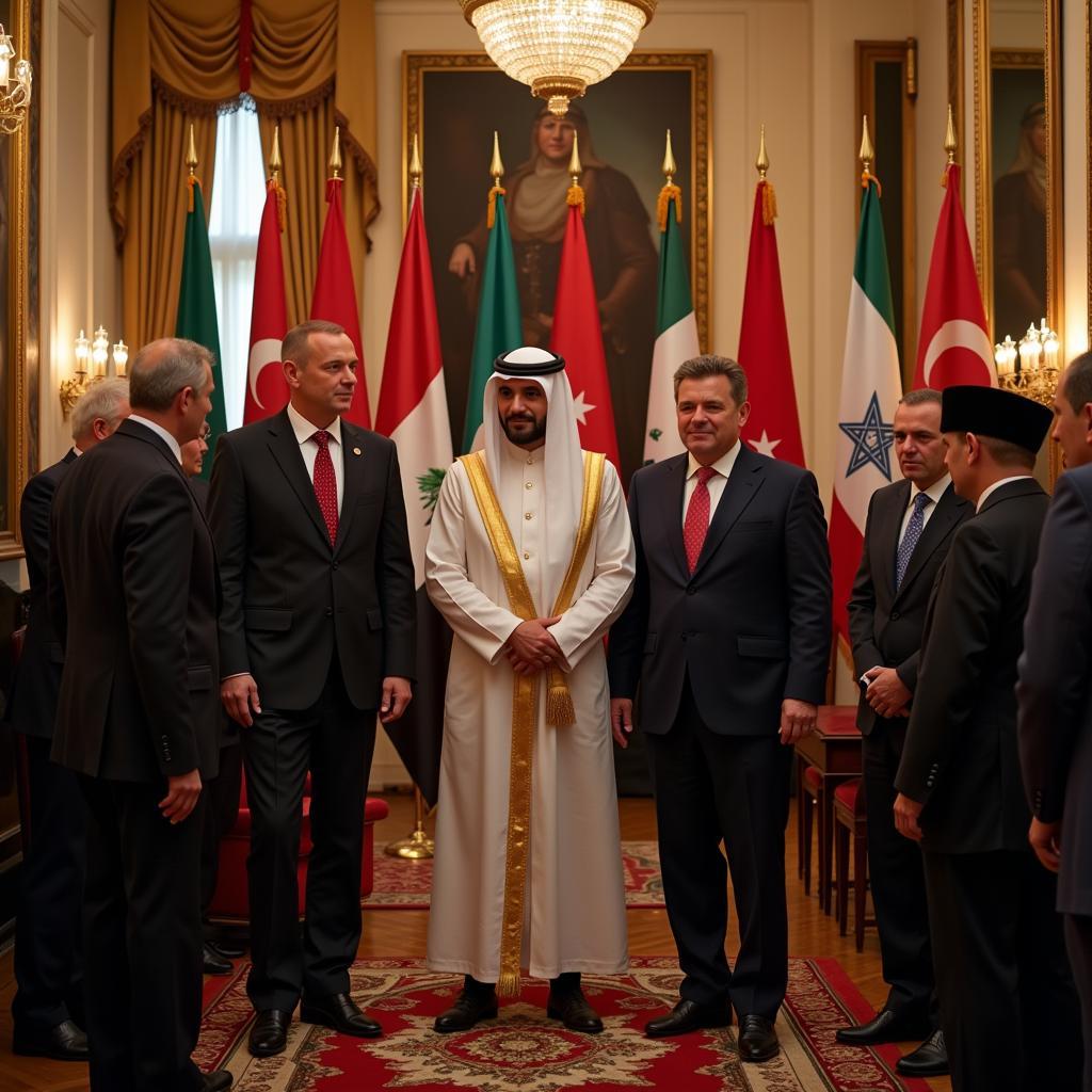 Diplomatic meeting showing cultural exchange impact
