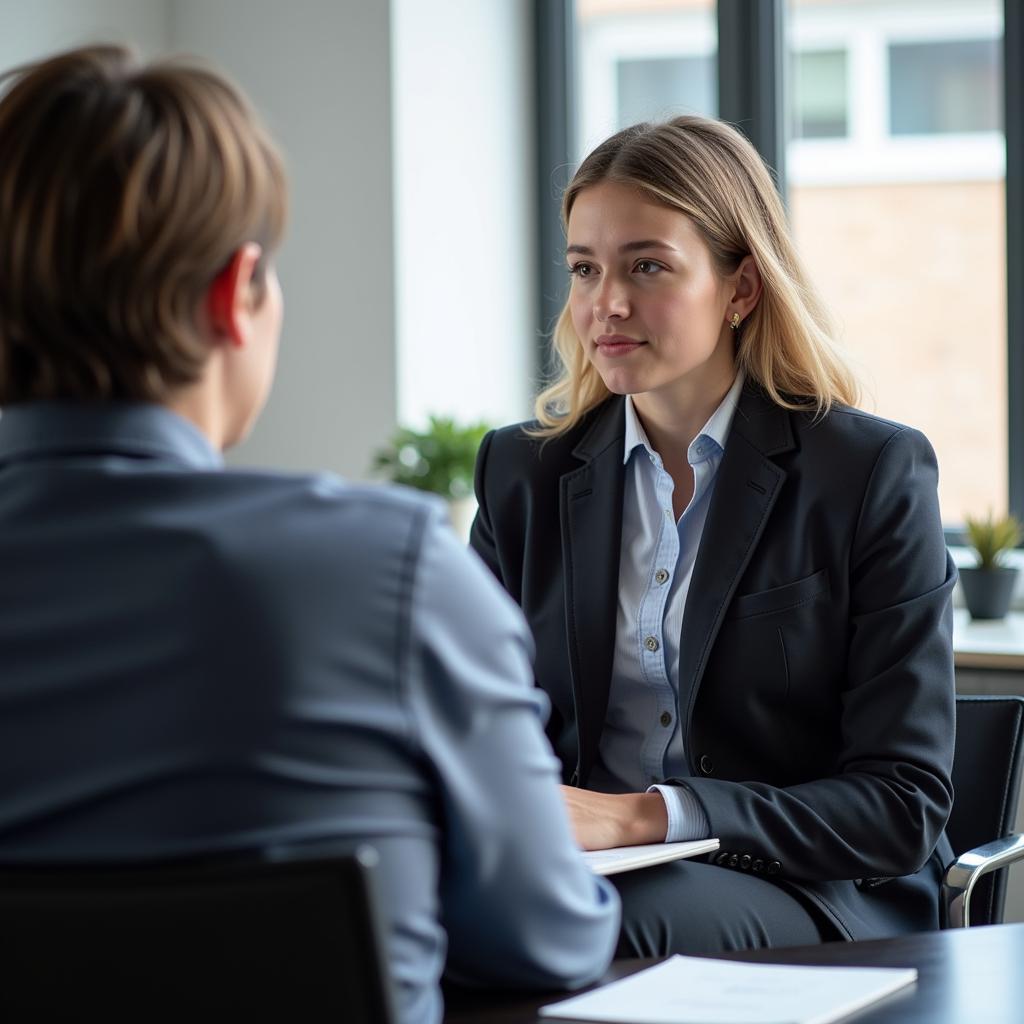 Professional candidate discussing discipline in IELTS Speaking test