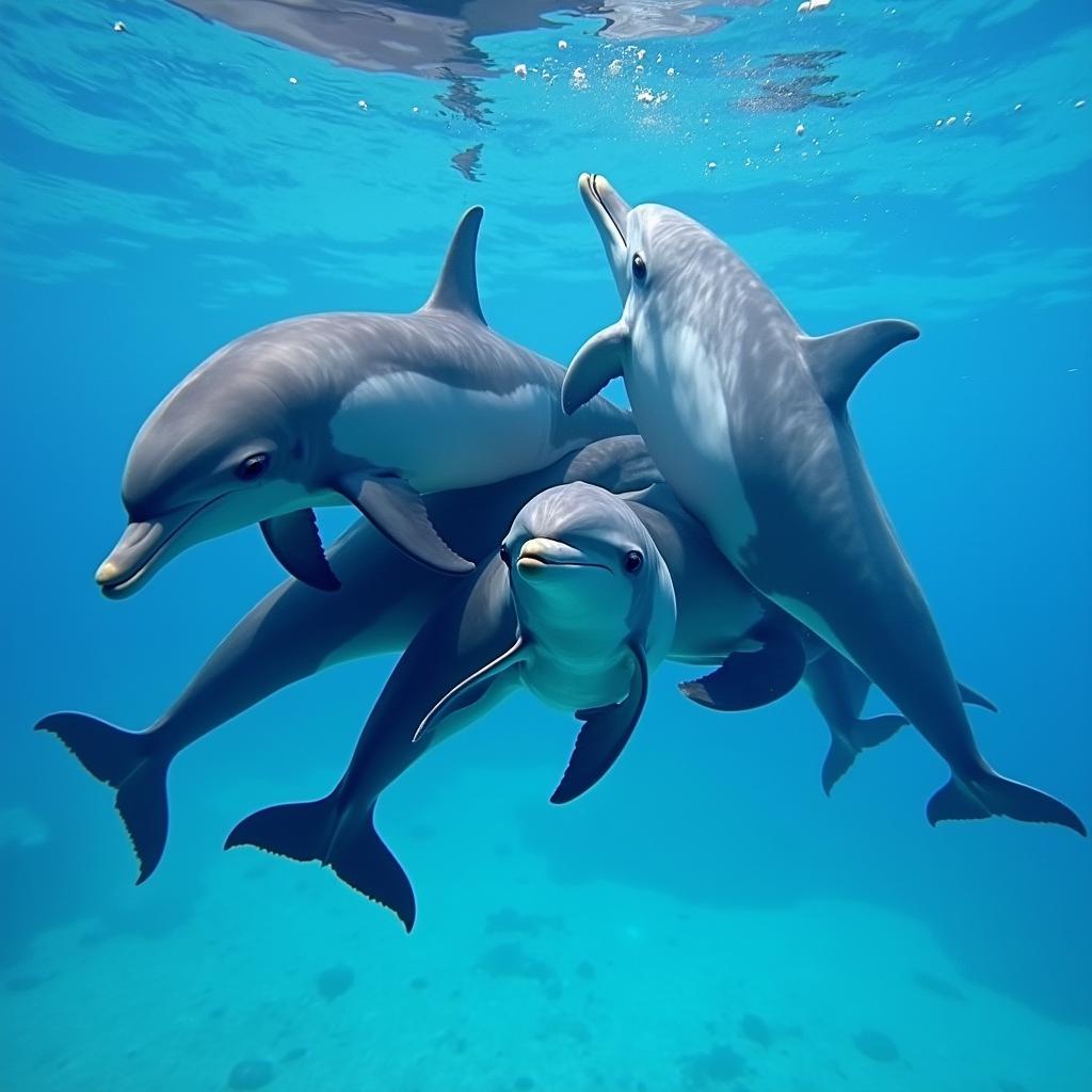 Dolphins Demonstrating Advanced Intelligence and Social Behavior