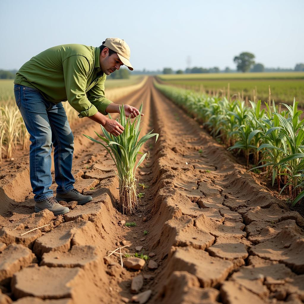 Severe drought conditions affecting agricultural production and crop yields
