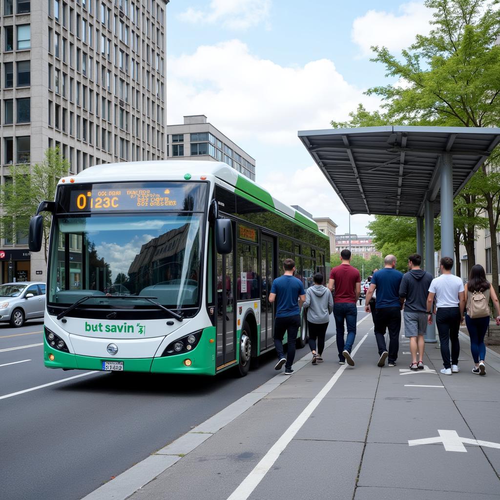 Modern eco-friendly public transportation solutions in urban areas