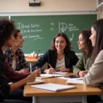 Students participating in multicultural education program
