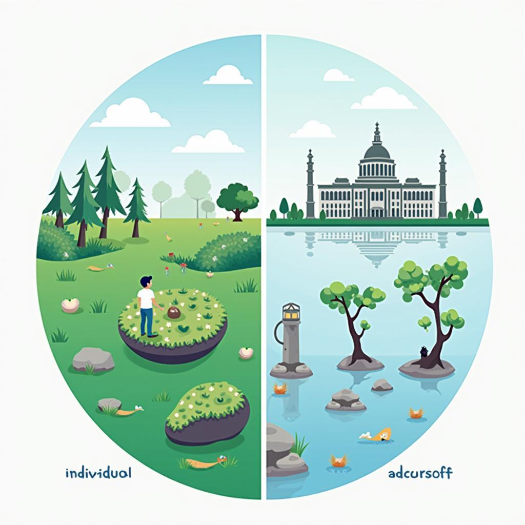 Environmental responsibility debate between individual and institutional actions