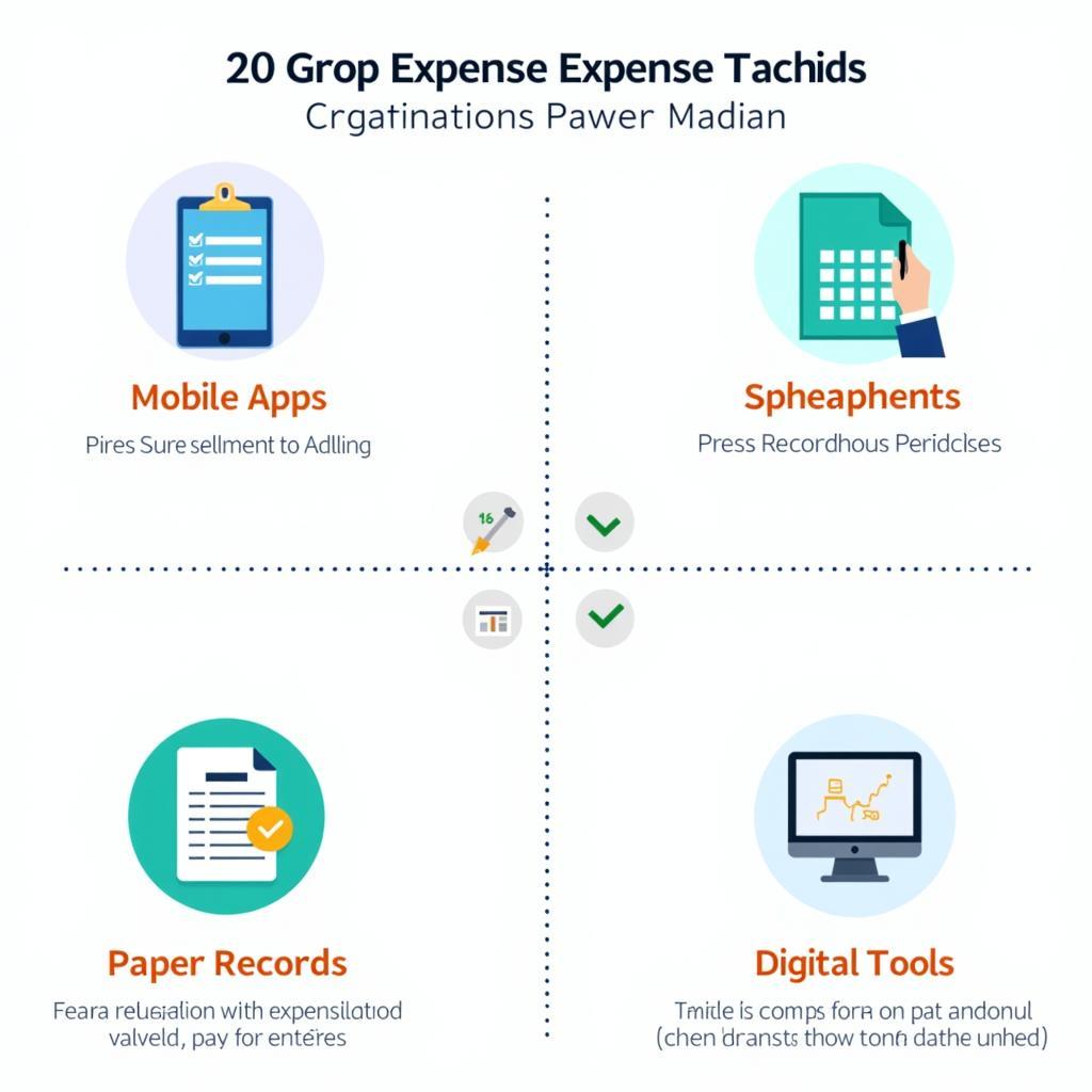 Popular methods for tracking monthly expenses showing digital and traditional approaches