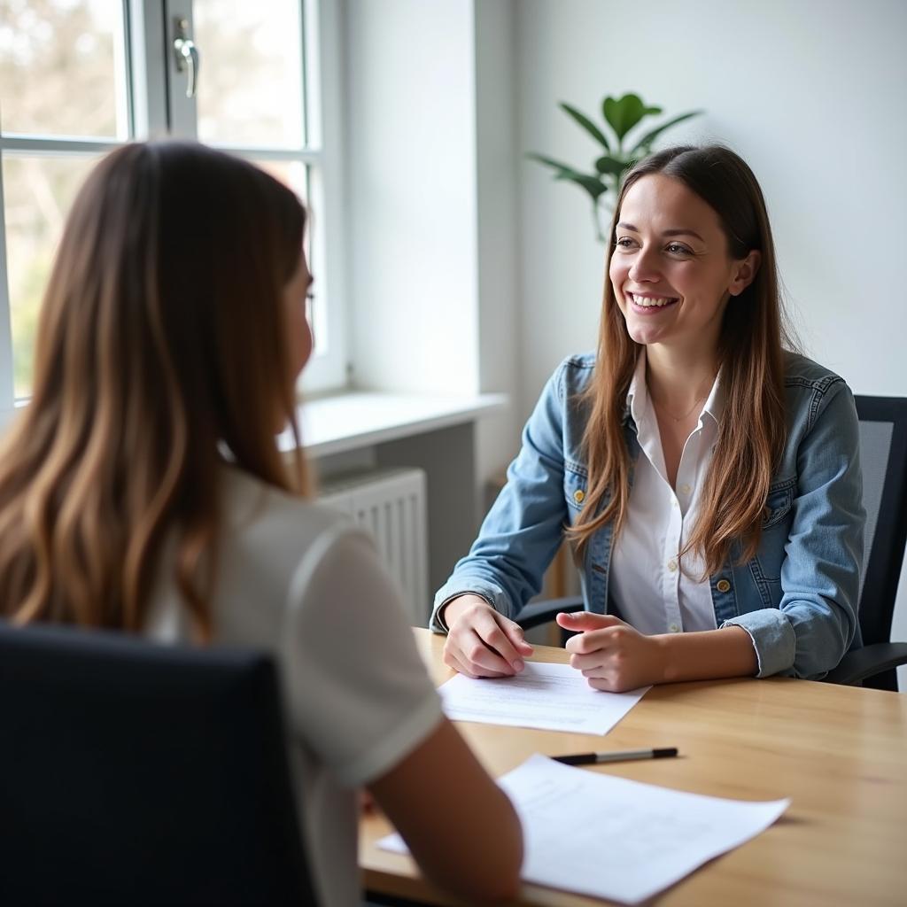 IELTS examiner listening to candidate describing family trip