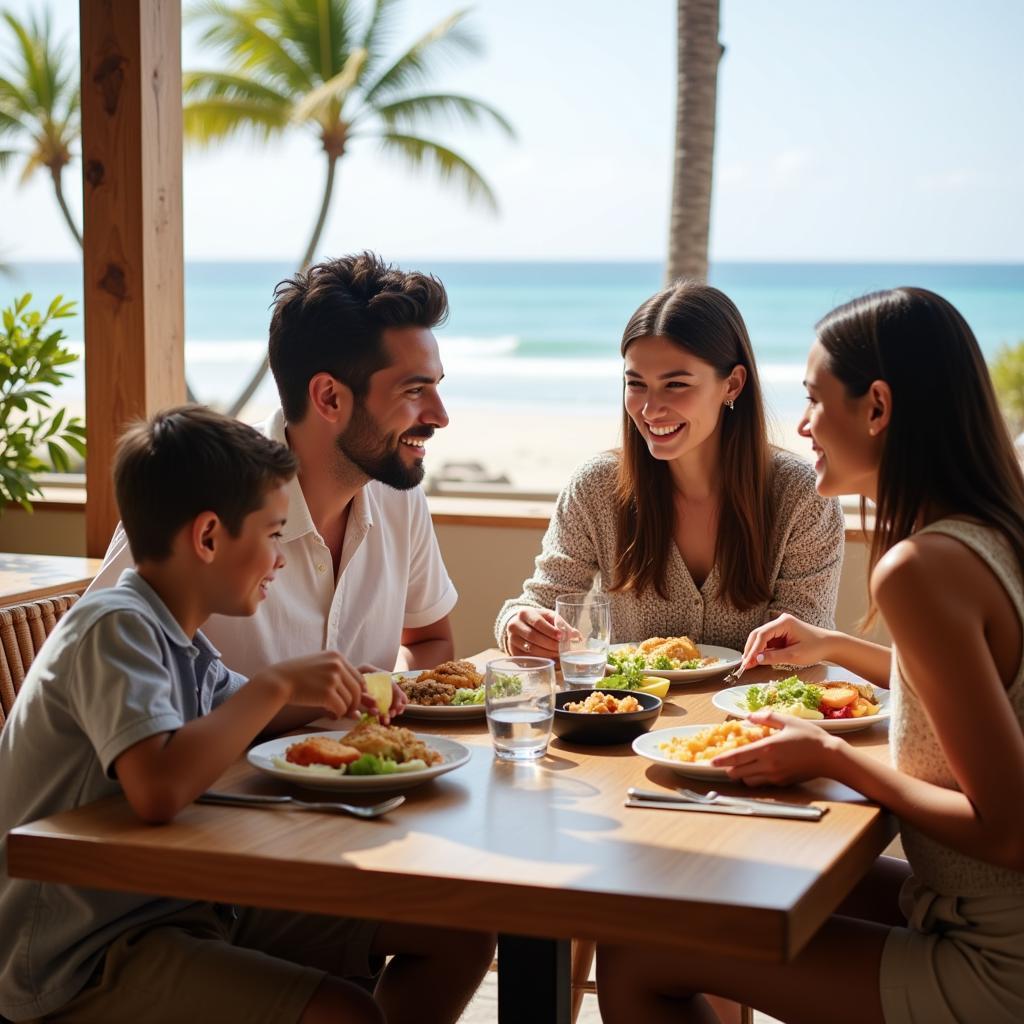 Family sharing quality time during vacation