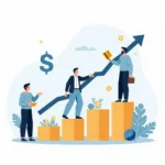 Foreign Direct Investment and Economic Growth Concept with Business Charts