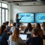 High school students learning about financial management and credit card responsibility