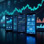 Modern fintech apps revolutionizing traditional banking services through digital innovation