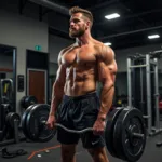 A dedicated fitness enthusiast performing exercises at a modern gym facility