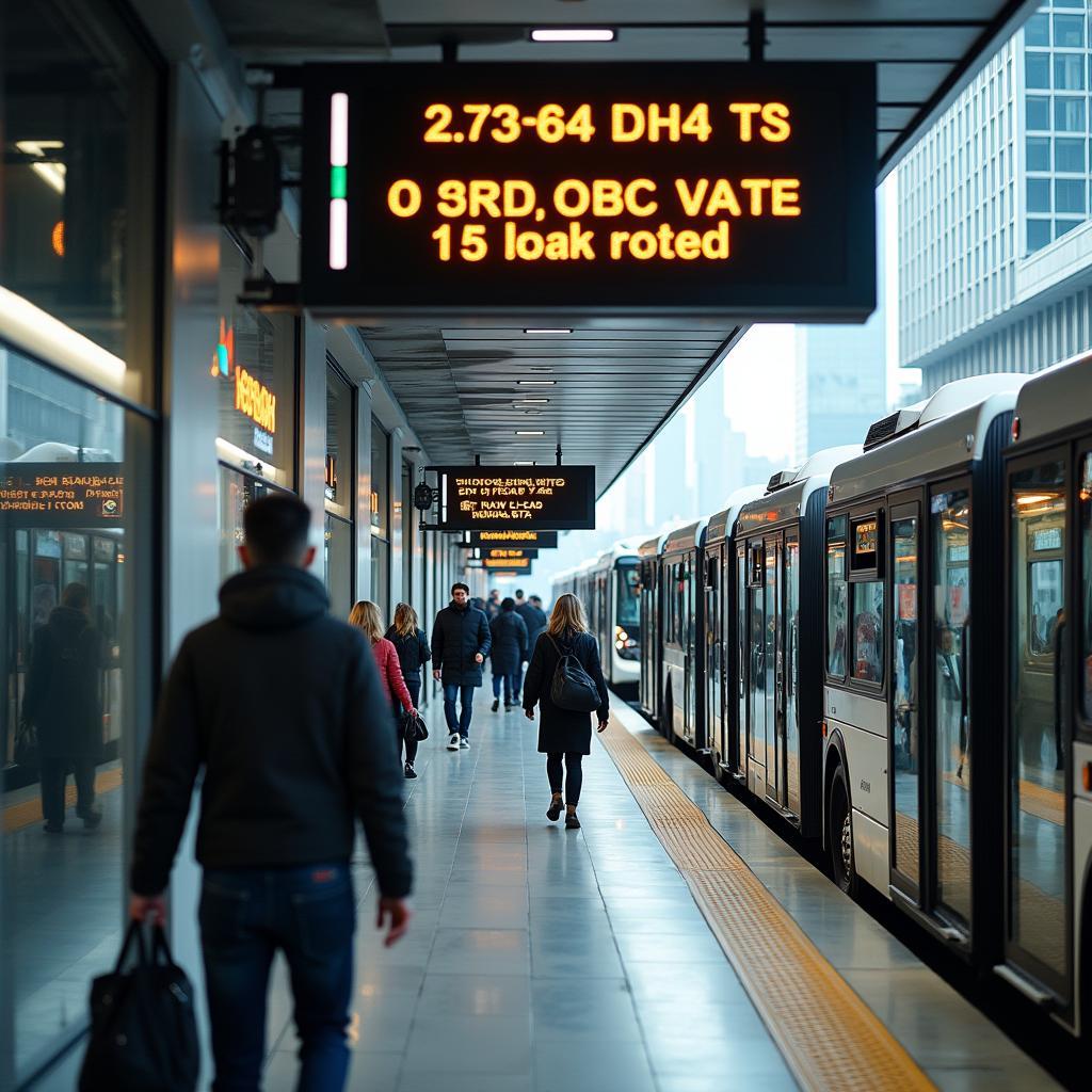 Free public transportation system in modern urban area