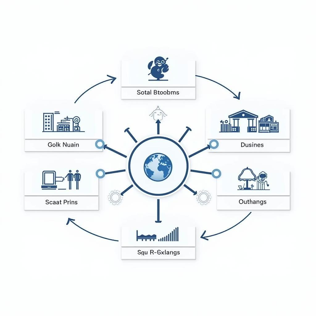 Impact of Global Financial Markets on Local Businesses Diagram