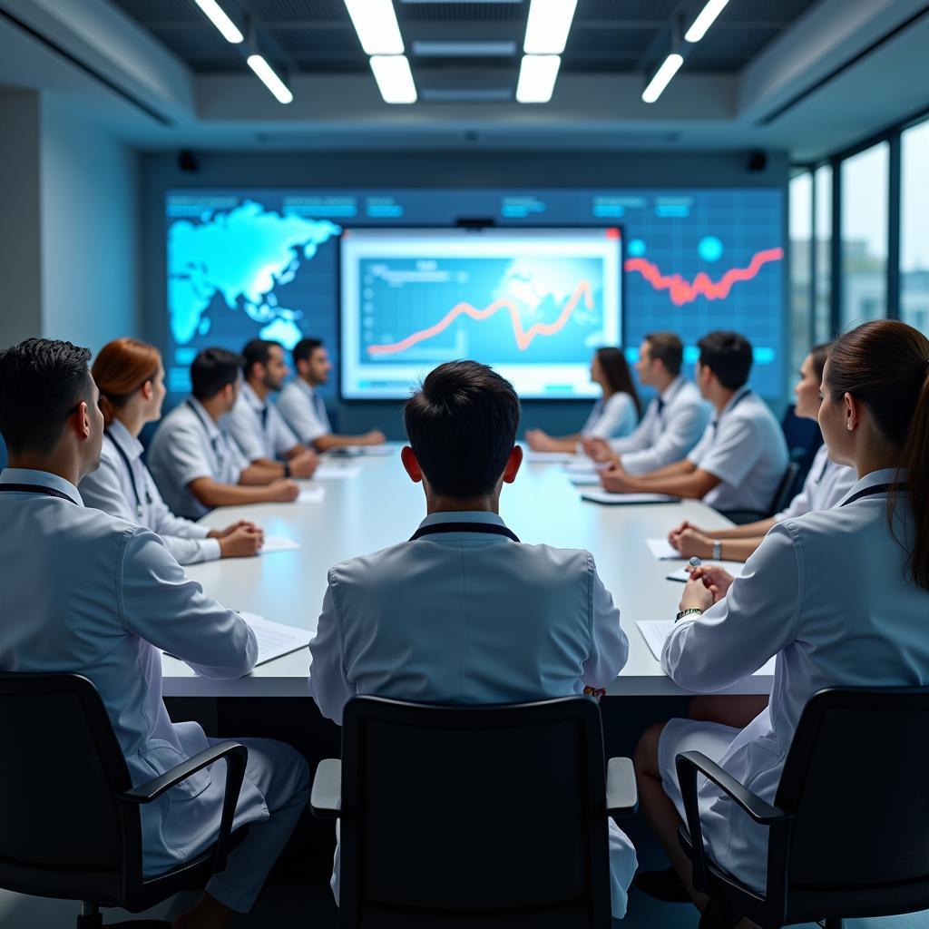 International medical professionals collaborating on global health initiatives