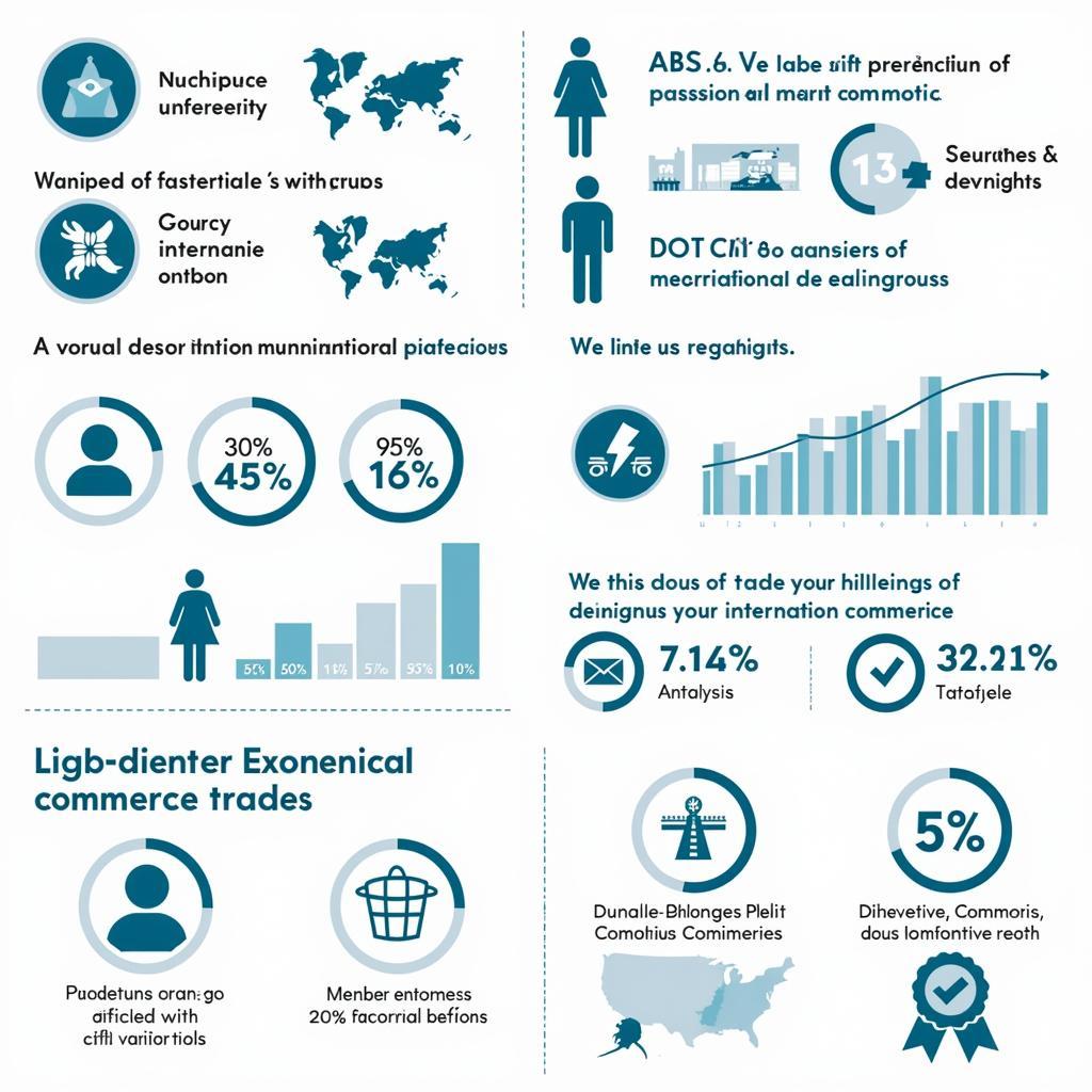 Visual representation of international trade benefits and economic indicators