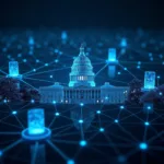Government cybersecurity systems protecting digital infrastructure and sensitive data