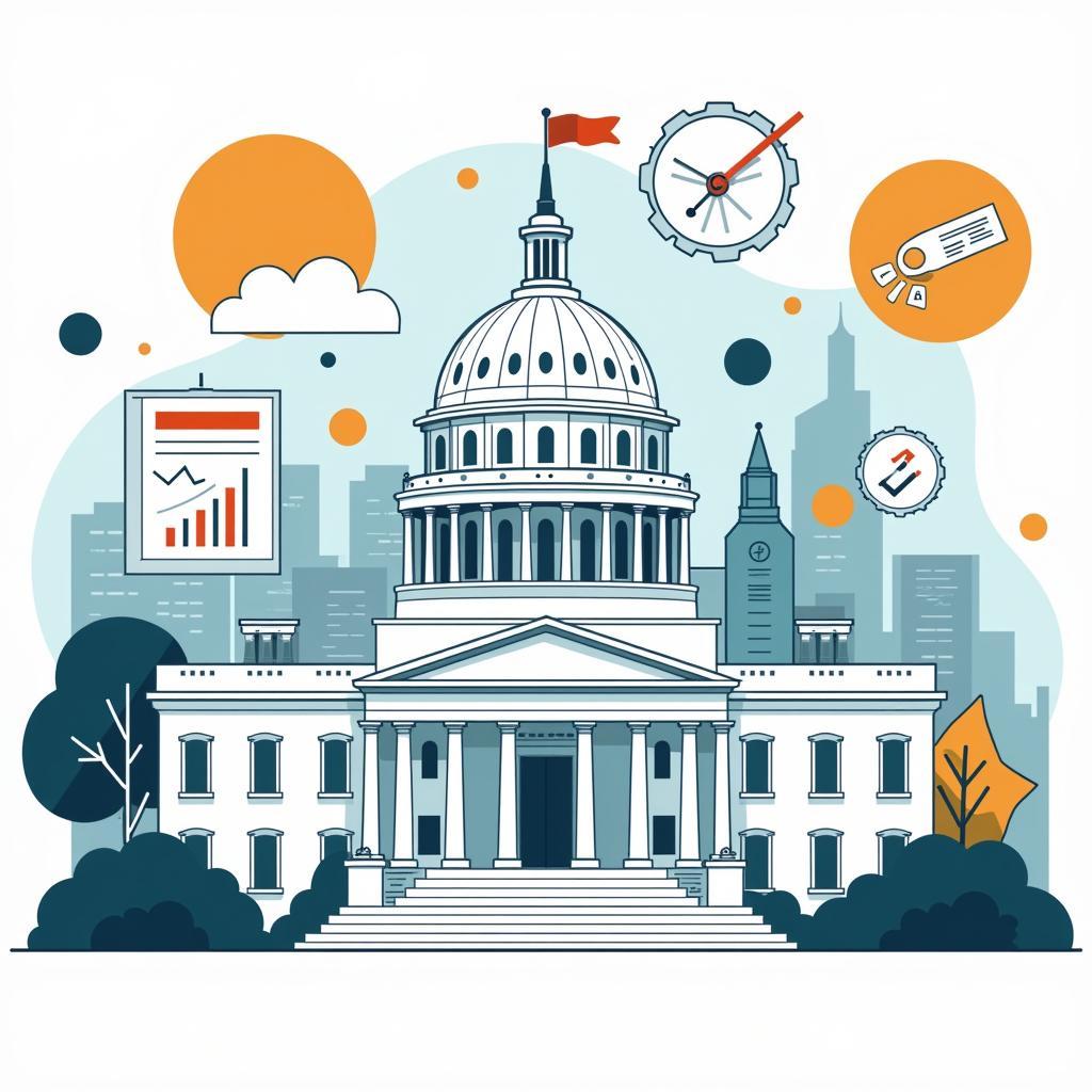 Government intervention during financial crisis showing policy implementation and economic recovery