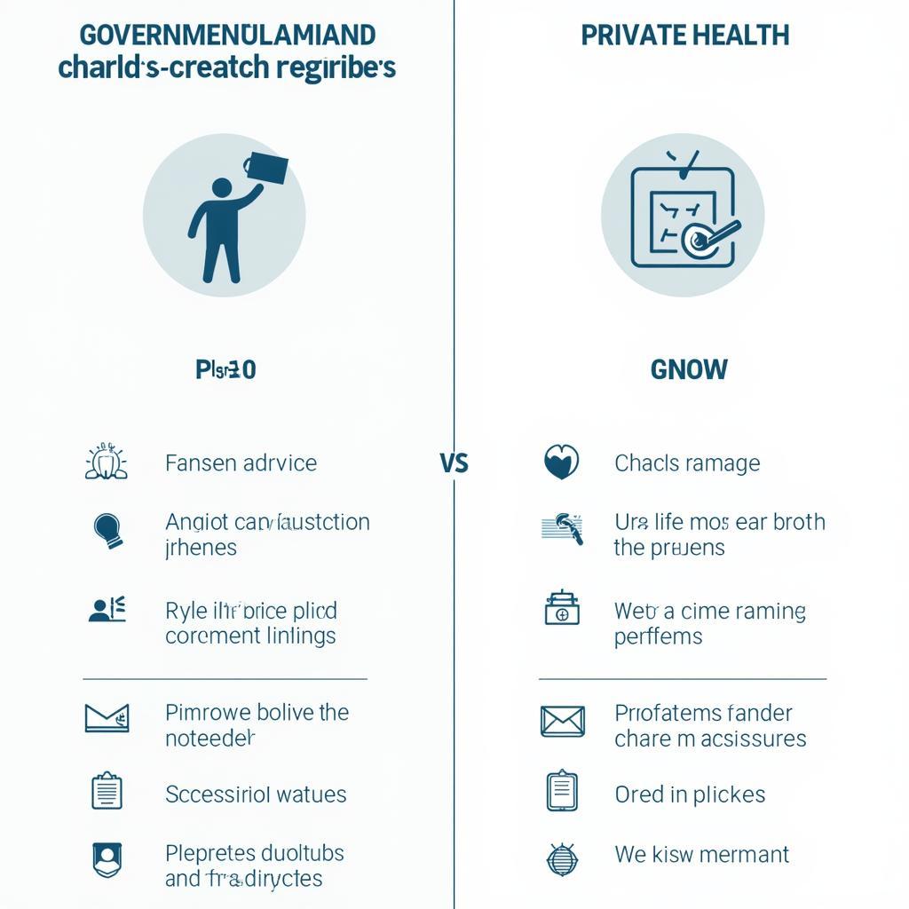 Comparison of government and private health insurance systems