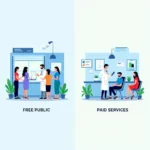 Healthcare debate showing public versus private healthcare systems
