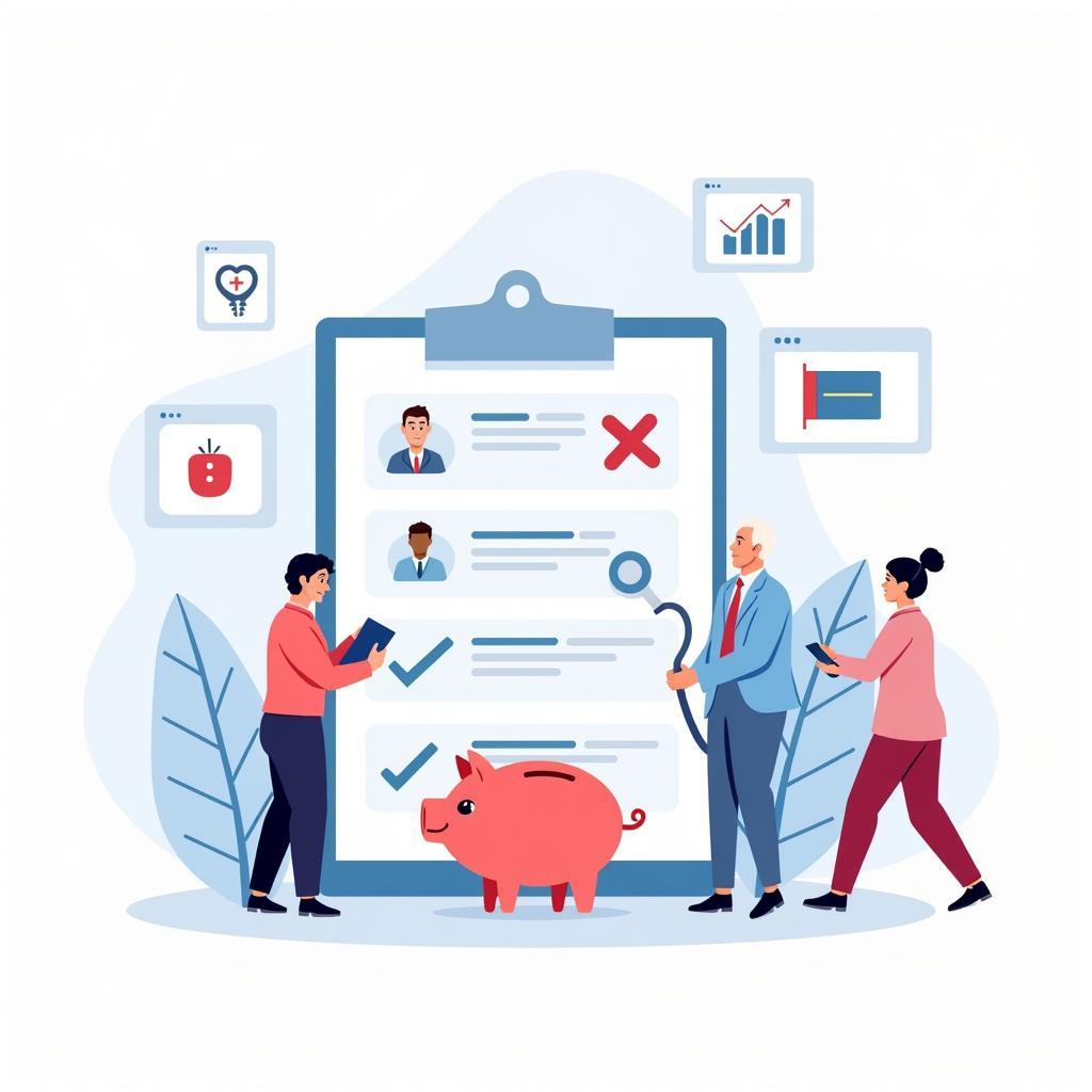 Healthcare savings and retirement planning concept illustration