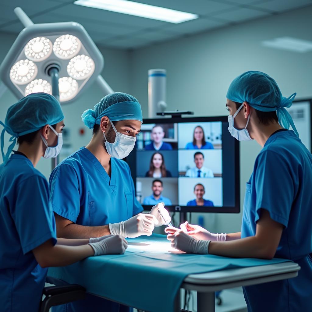 Healthcare professionals working on both local and global health initiatives
