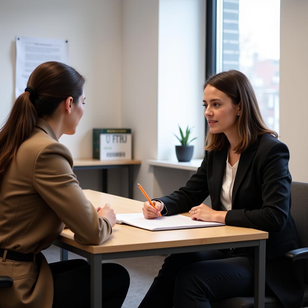 IELTS Speaking Test examiner interviewing candidate about festivals