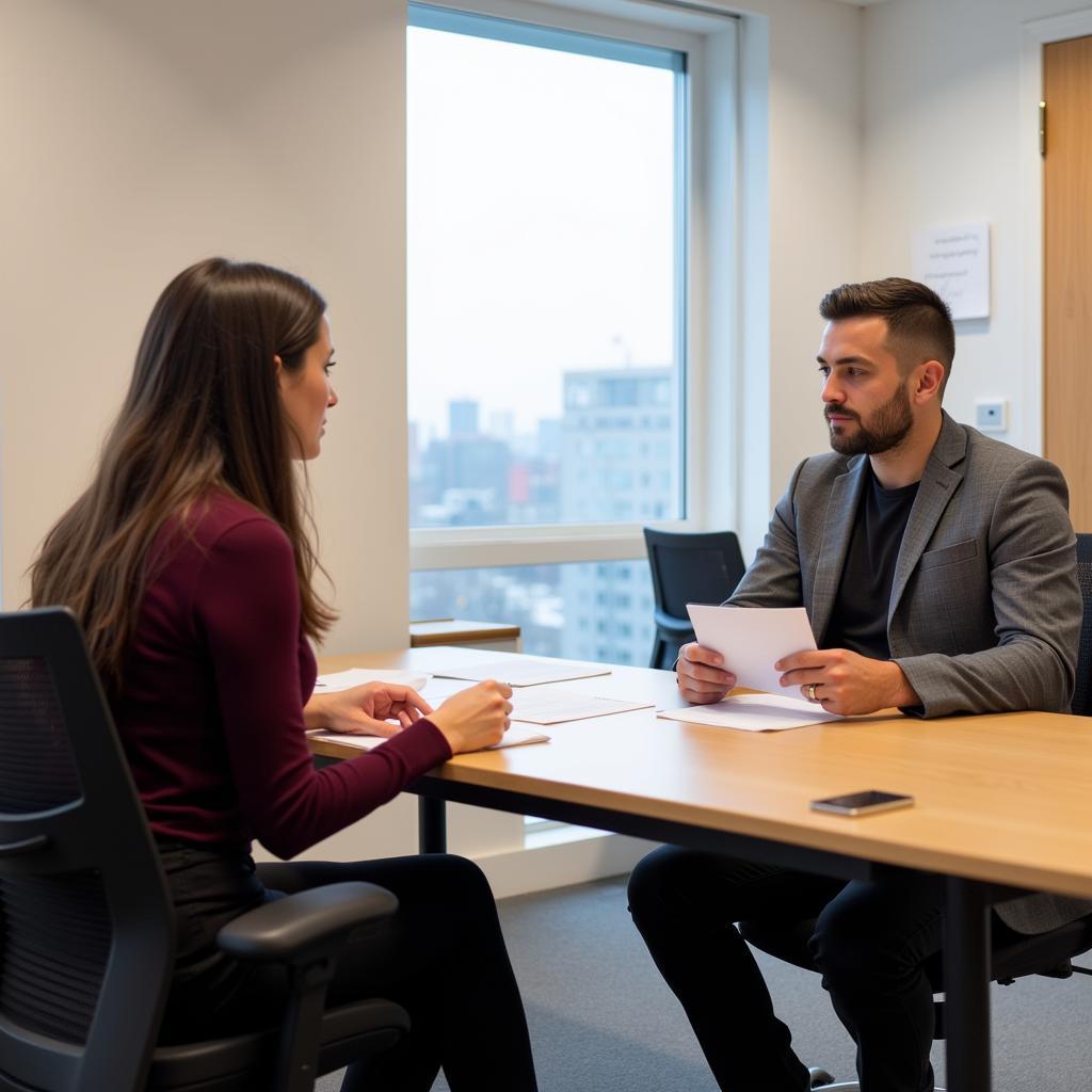 IELTS Speaking Test Examiner and Candidate Discussion