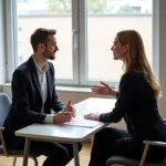 IELTS Speaking Test Examiner and Candidate Interaction