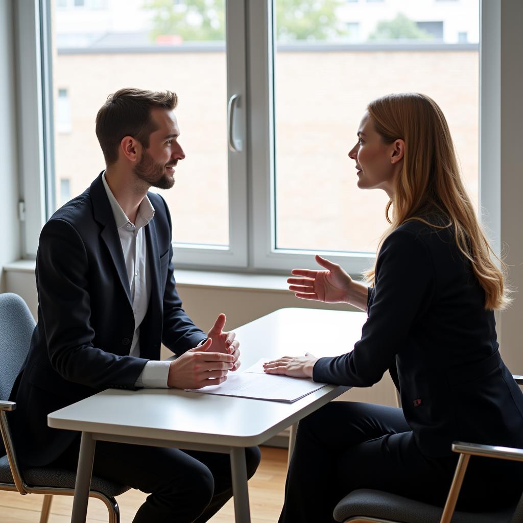 IELTS Speaking Test Examiner and Candidate Interaction