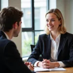 IELTS Speaking examiner and candidate discussing abstract topics