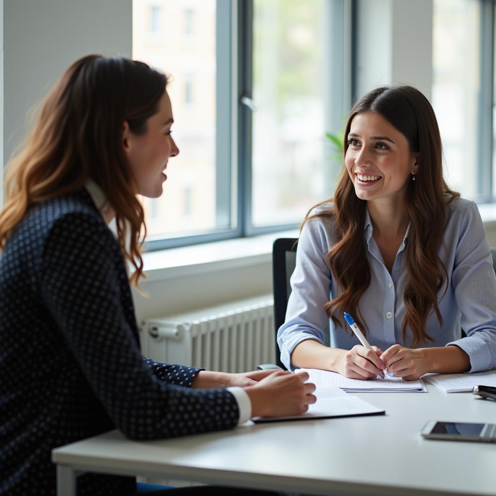 IELTS Speaking Test Examiner and Candidate Discussion