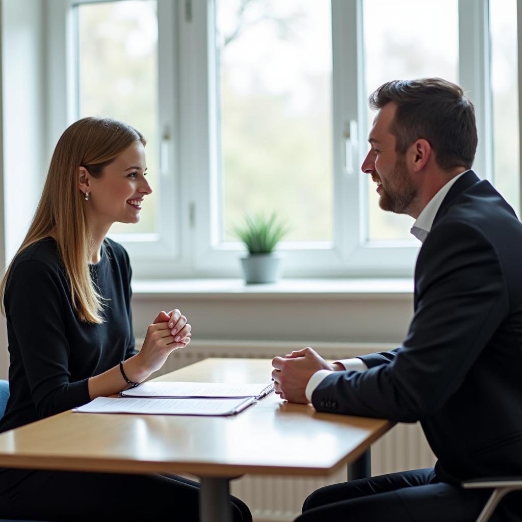 IELTS Speaking Test Examiner and Candidate Discussion