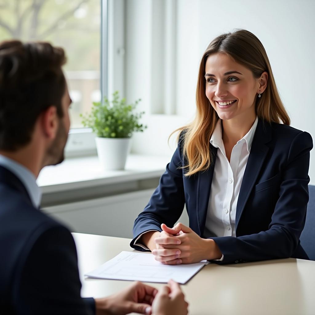 IELTS Speaking Test Examiner and Candidate Professional Interaction