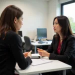 IELTS Speaking examiner discussing food habits with candidate