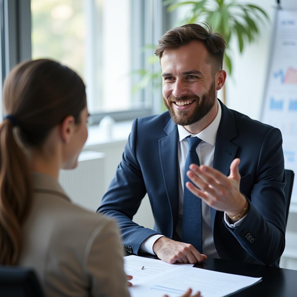 IELTS candidate giving professional response during speaking test