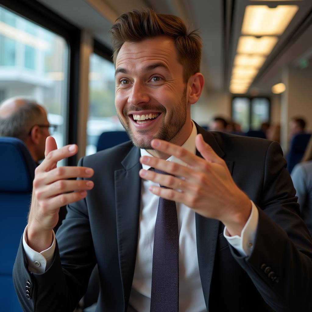 Candidate describing positive public transport experience