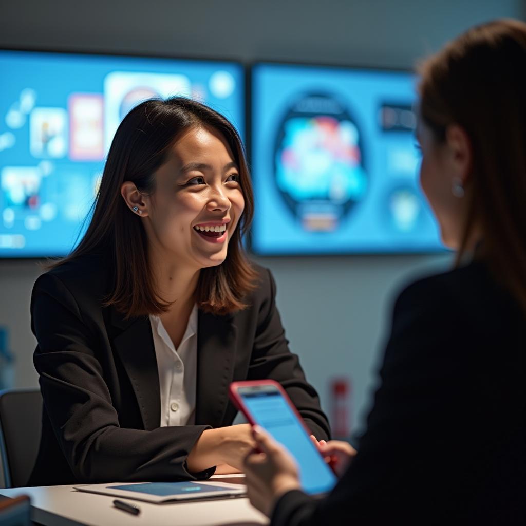 IELTS candidate discussing technology impact on education