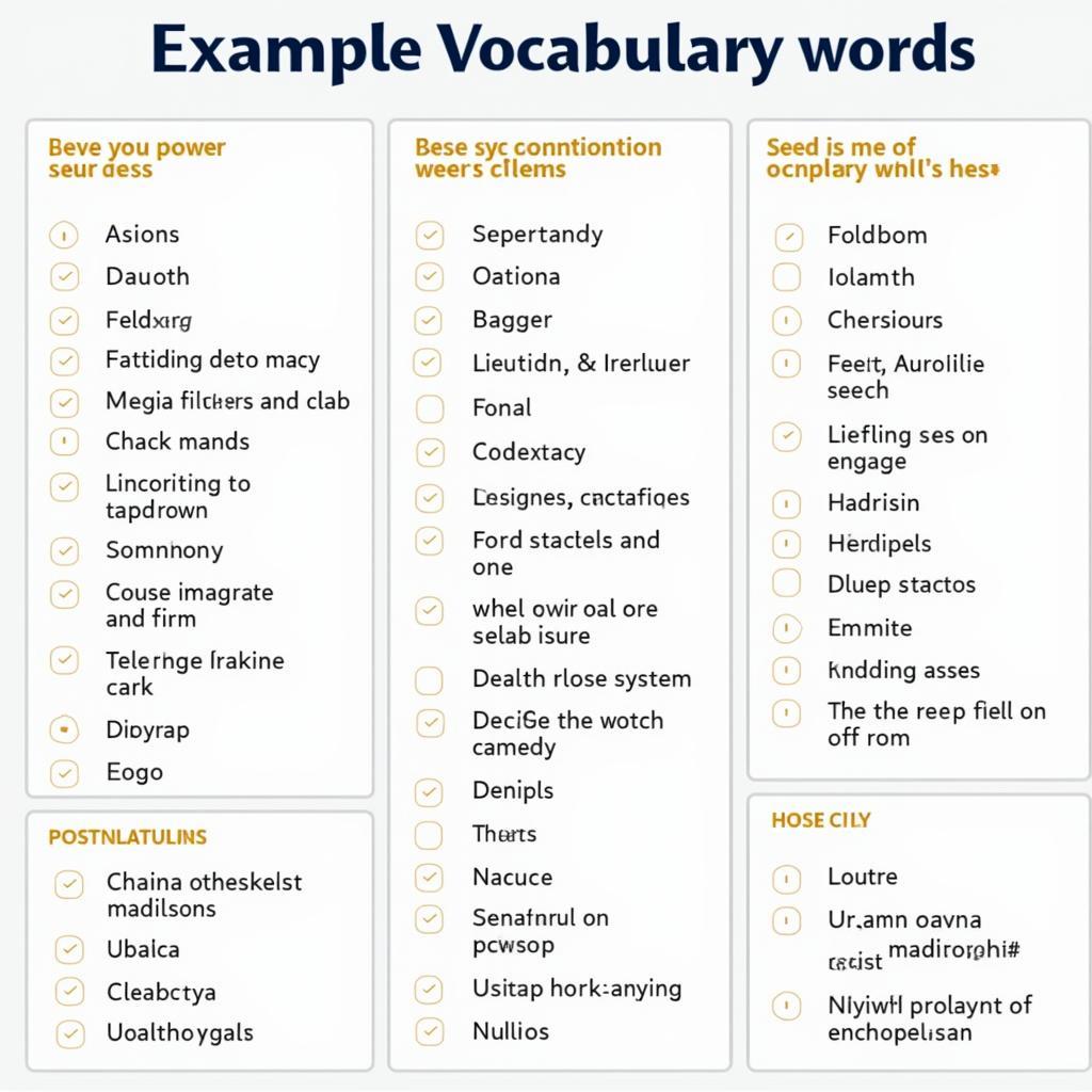 Visual representation of advanced vocabulary in context