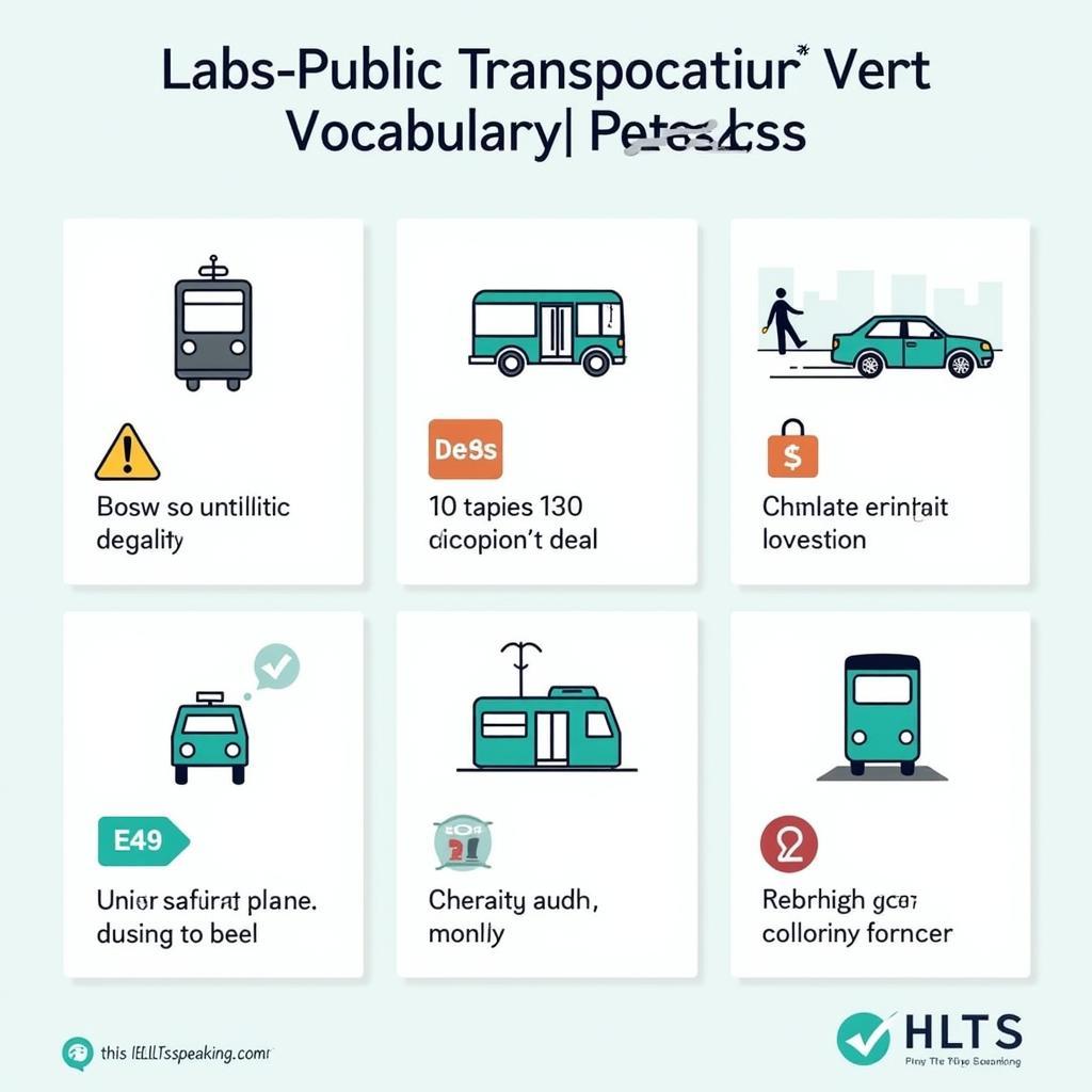Key vocabulary for IELTS speaking about public transport
