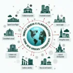 Immigration and urban development analysis chart showing key factors